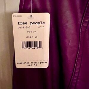 Free people faux leather mini skirt skirt size 2